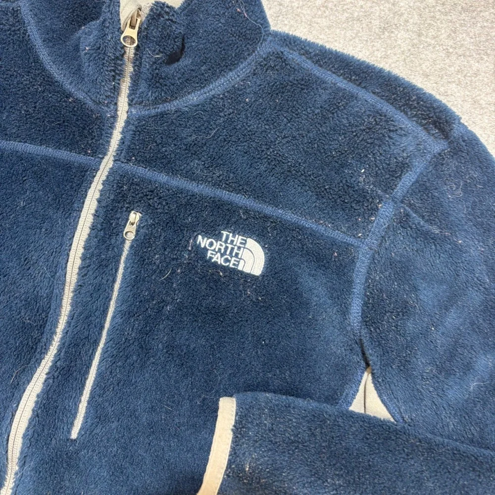 The North Face Summit Series Fleece Jacket Mens M Navy Blue Full Zip Midlayer
